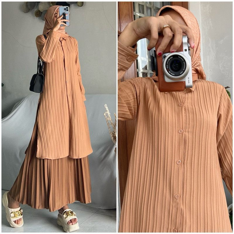 Gamis wanita syari  model baruLAVIA tunik  / Tunik Polos Lady Sovia murah modern