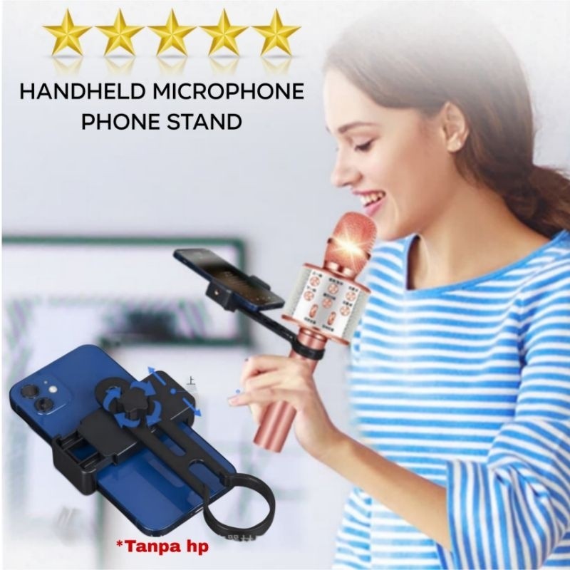 Stand Lirik lagu Holder Mic handphone -ponsel stand lirik lagu karaoke Holder Mic
