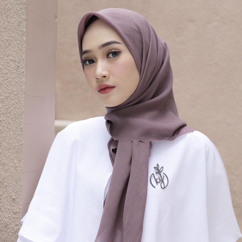 Koyu Hijab Hijab Segiempat Potton Cendana