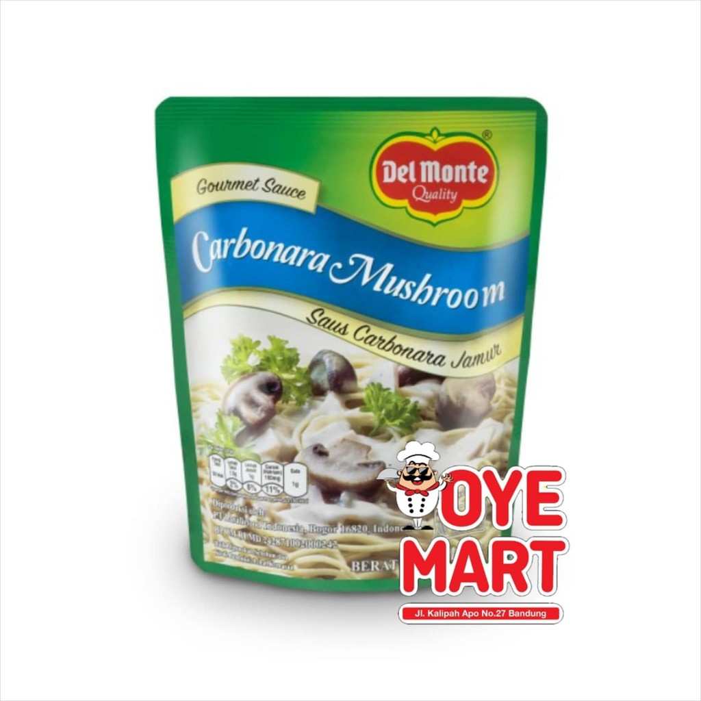 

DELMONTE CARBONARA MUSHROOM SAUCE 180GR // SAUS JAMUR // SAOS