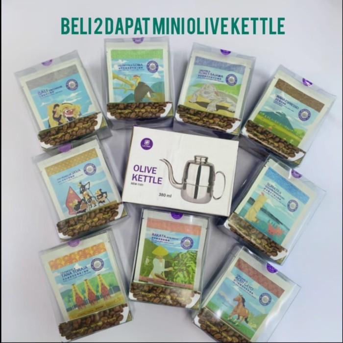 

Drip coffee Travel MAHARAJA aneka origin bonus Olive kettle Latina - Flores