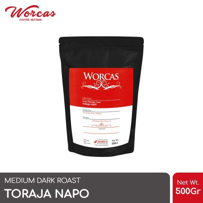 

Kopi Arabica Toraja Napo 500 Gram (Biji/Bubuk) | Worcas Coffee - KOPI BIJI
