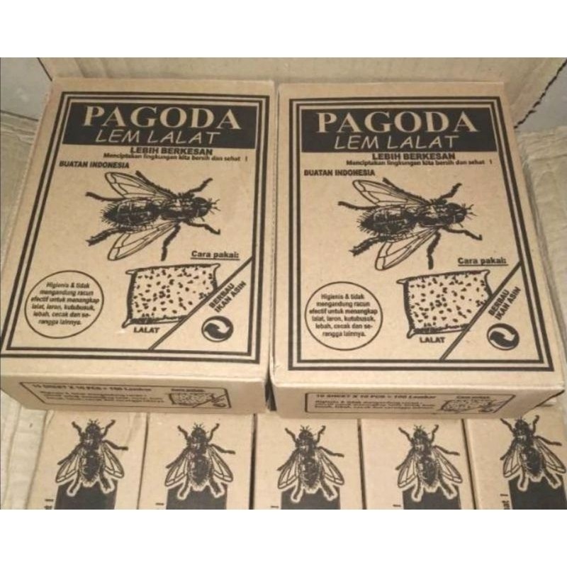 Pagoda lem lalat perekat lalat sakti (100 lembar)