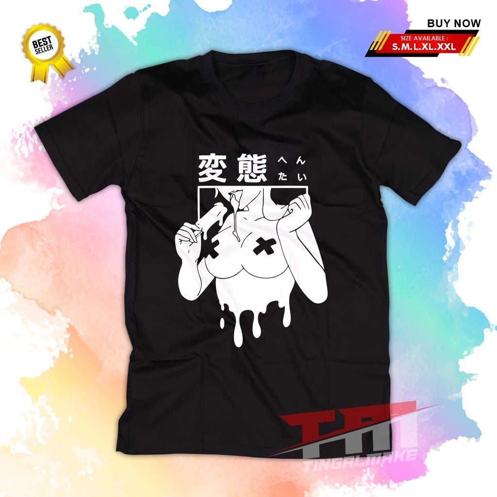 Kaos Baju Hentai Ice Cream Anime Jepang Unisex | Kaos Anime Jepang Unik | Kaos Pria Wanita Terlaris