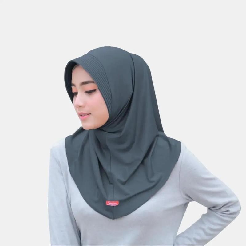 BERGO HAMIDAH (ORI) SIZE S Jilbab Lembut Nyaman Panjang Muslim Instan Kerudung Dewasa Sekolah Varias