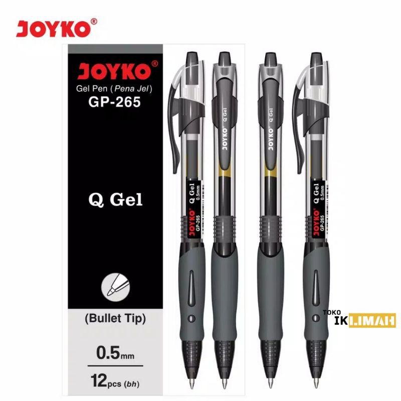 

Pulpen Q Gel Joyko [GP-265/12 pcs] / Ballpoint Pena Pen [0.5 mm/1 Pack]