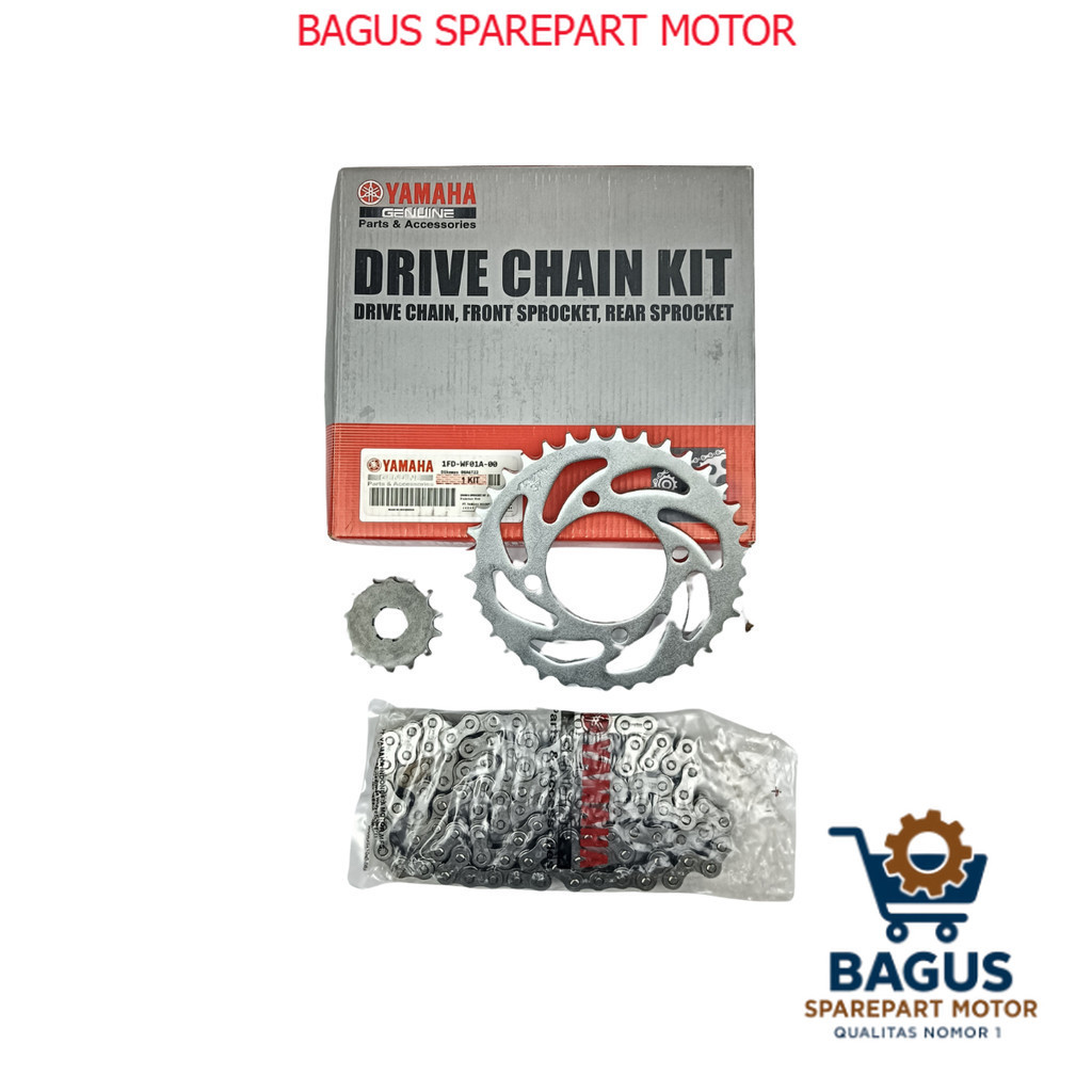 Rantai Gearset Yamaha Force FI Injeksi - Ger Gir Set Rantai Vega ZR & Jupiter ZR 1FD-WF01A-00 part m