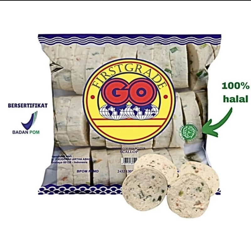 

Frozen food go bakso ikan besar ISI 27-30 500GR makanan instan scallop sosis nugget bpom halal reseller grosir chicken