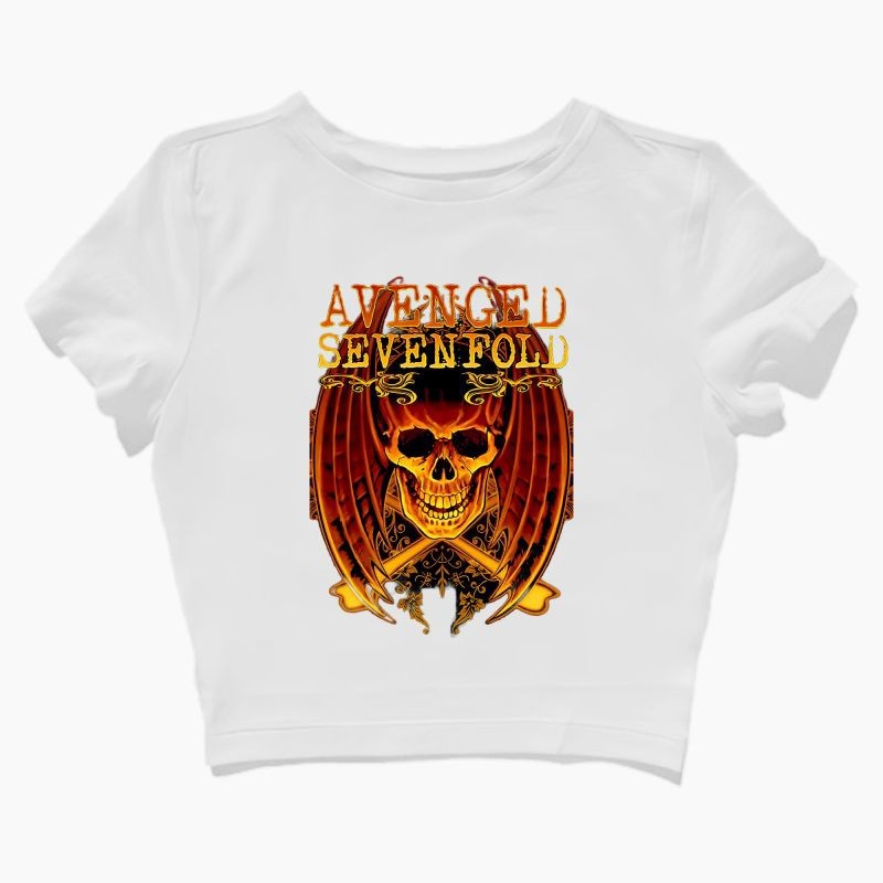 Baby Tee AVENGED SEVENFOLD band Y2k Style Crop Tee hitam crop top putih rap tees kaos vintage 4