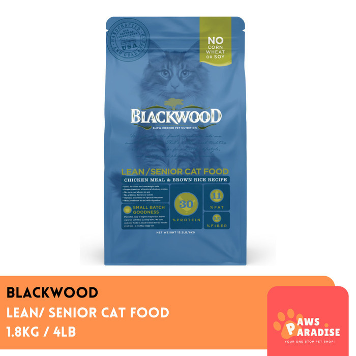 BLACKWOOD Lean Senior Cat Food 1.8KG / 4lb - Makanan Kucing Senior