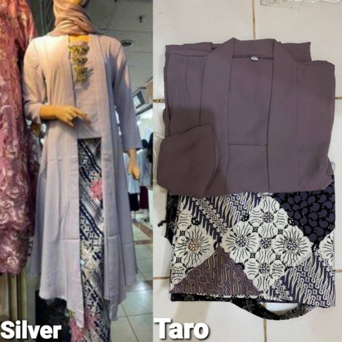 

✨LARIS✨ -Setelan Kebaya Kutu Baru Long Tunik Modern / Kebaya Kutu Baru Modern / - Navy, Atasan Saja