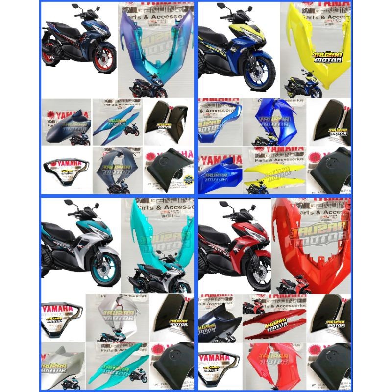 FUL FULL SET COVER BODY HALUS  NEW AEROX 155 CONNECTED BBP ORIGINAL YAMAHA