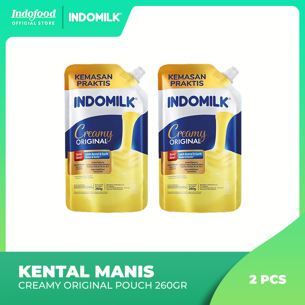 

2 pcs - Indomilk Kental Manis Putih Small Pouch 260 gr