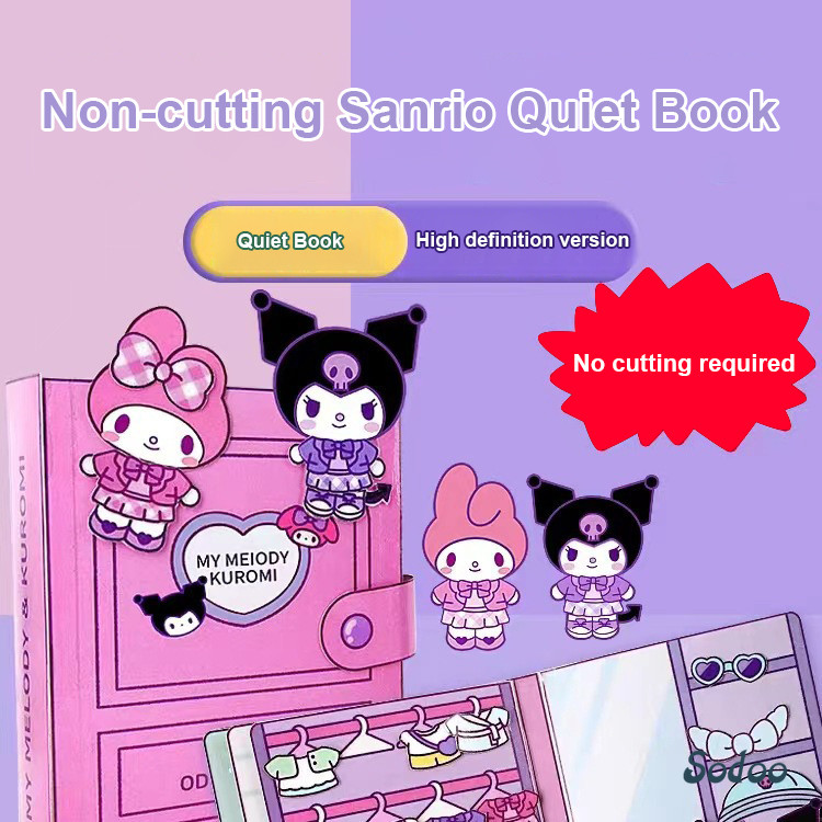 

Paket Bahan Stiker DIY Buatan Tangan Buku Tenang Sanrio Anti-potong Mainan Anak-SO