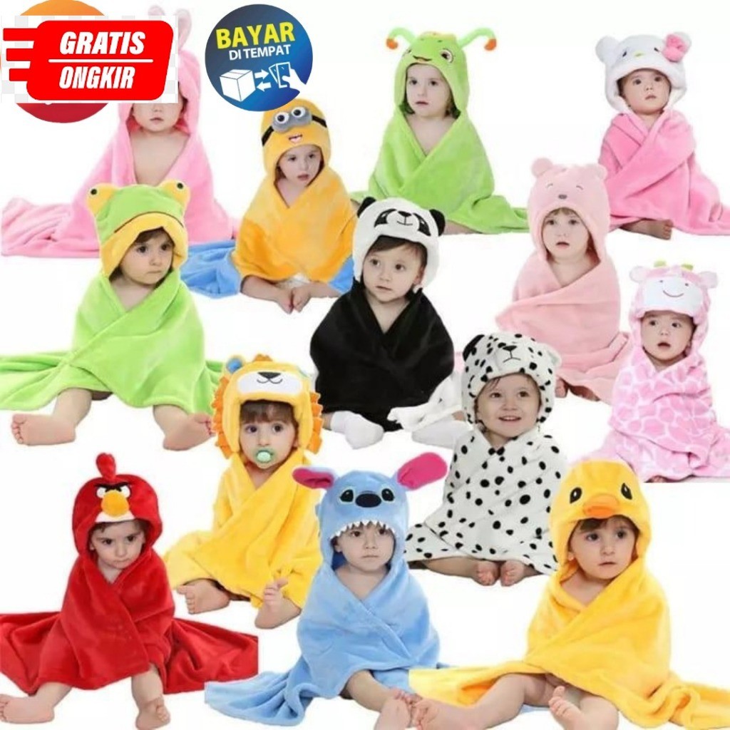 SANDBOX - KP150 SELIMUT BAYI TOPI BONEKA 3D SELIMUT BAYI KARAKTER MURAH