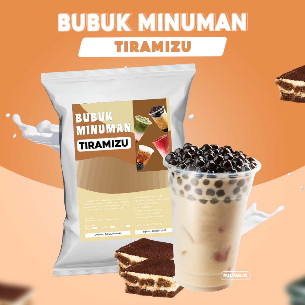 

BUBUK MINUMAN RASA TIRAMIZU / SERBUK MINUMAN RASA TIRAMIZU / BUBUK MINUMAN BOBA RASA TIRAMIZU