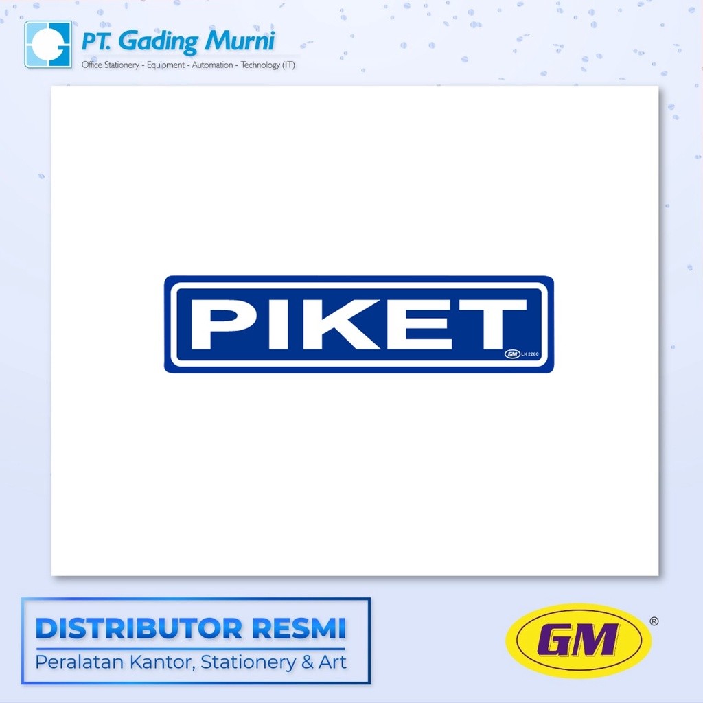 

GM LABEL KECIL LK 226 WARNA PIKET