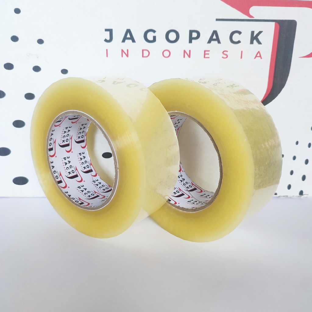 

2 PCS - Lakban Bening 4mm5 x 300 yard BC - Lakban Packing Ekonomis - Jago Pack Indonesia