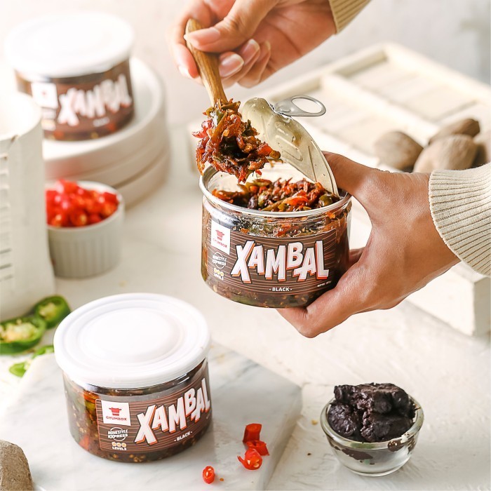 

✨TERLARIS -Sambal Level 3 Sambel Bawang Cabe Merah Pedas Uleg Toples Ijo Gyumbox