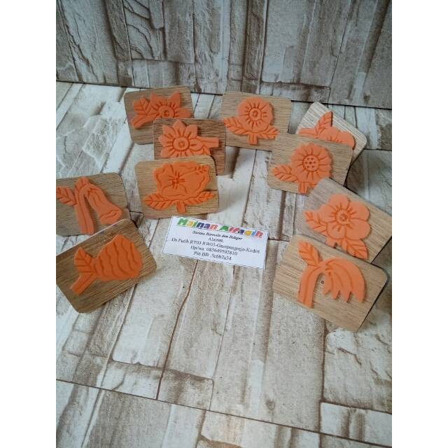 Mainan kreatifitas anak / Mainan Anak Edukatif-Mainan Stempel Bunga- Mainan Mengecap