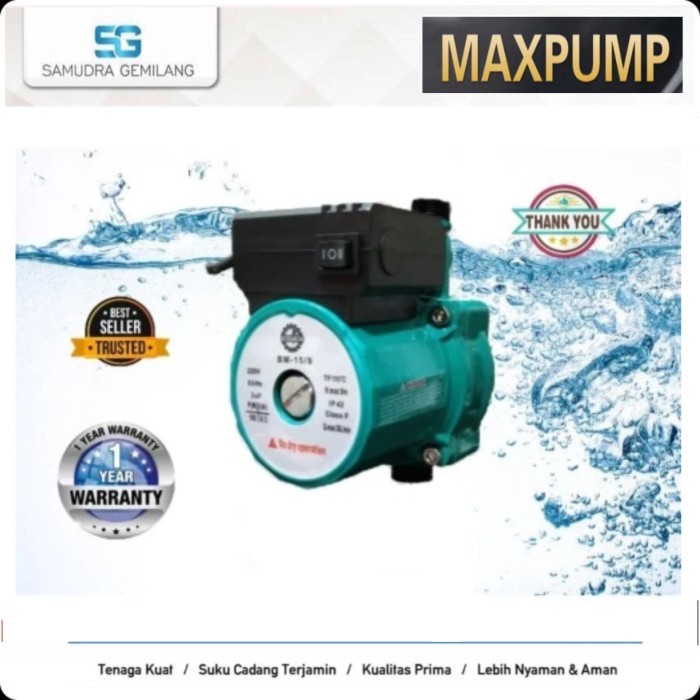 Pompa Booster 100 Watt Silent Pendorong Pompa Dorong Auto Water Heater