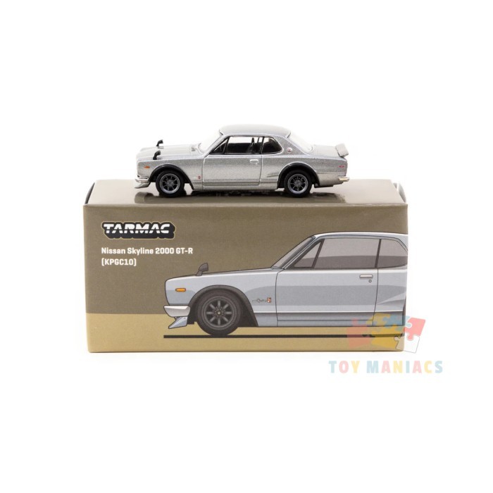 Diecast Tarmac Works 1/64 Nissan Skyline 2000 GTR (KPGC10) Silver  GLOBAL64