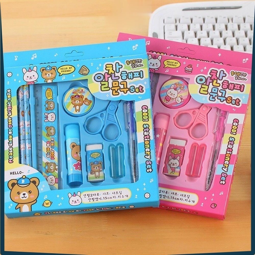 

Alat Tulis Set Anak 8 IN 1 Karakter Set / School Supplies for Child / Paket Alat Tulis Anak TK