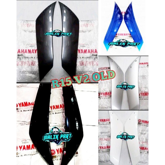 FAIRING SAYAP DEPAN LUAR KANAN KIRI R15 R 15 V2 OLD LAMA HITAM BIRU ABU-ABU PUTIH SILVER PART ORI YG