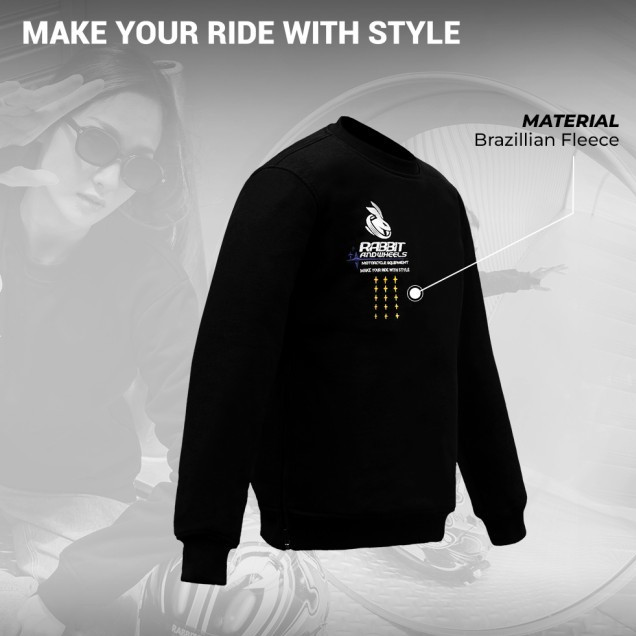 JAKET RABBIT AND WHEELS CREWNECK Y2K | JAKET TOURING RNW | ORIGINAL