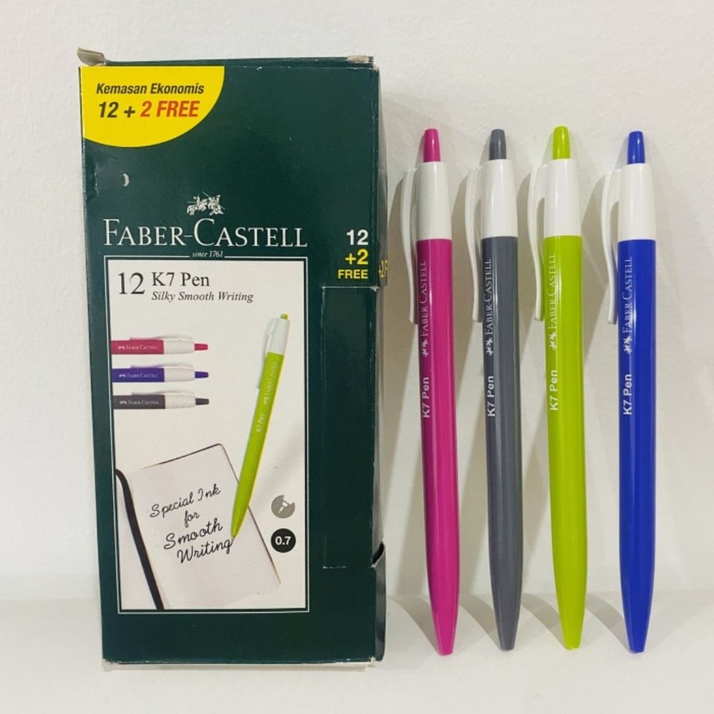 

Faber Castell Pulpen Tinta Hitam Push Pen K7 (Satuan)