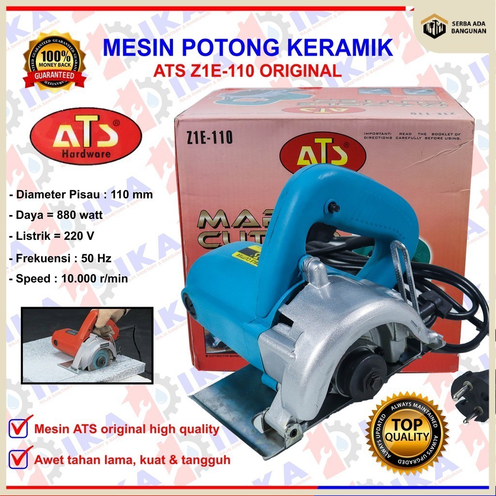 Mesin Marble Cutter potong keramik granit ATS Z1E-110 Bagus Murah