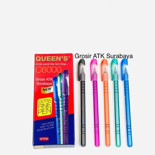 

( StaWorld / DAPAT 1 BOLPEN ) Bolpen Bilpoin Pulpen Faster Queen C6000 / C-6000 / C 6000
