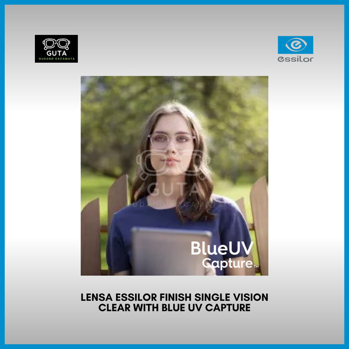 Lensa Kacamata Blueray Minus Tipis Essilor Crizal Sapphire Fsv Ormix 1.6 Aspheris Blue UV Capture Or