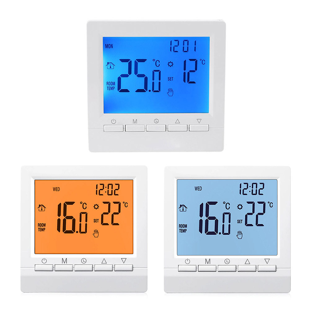 Digital Gas Boiler Thermostat Weekly Programmable Room Temperature Controller Heating Temperature Re
