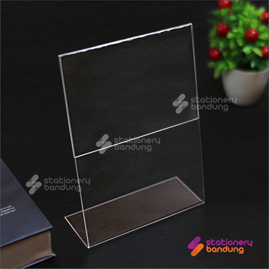 

Display Menu Akrilik Letter L Standing Acrilyc Tempat Meja Minimalis Untuk Brosur Ukuran A6 A5 A4