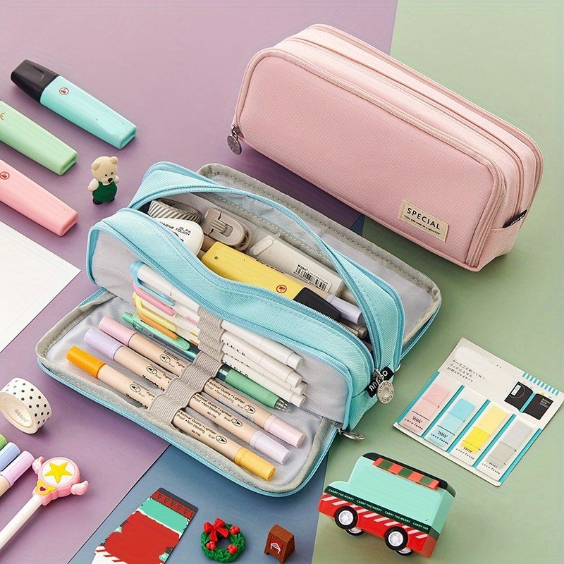 

1Pcs Large Capacity Pencil Case School Multifunction Creative Pouch Students Education Supplies Cute Kawaii Pencil Cases