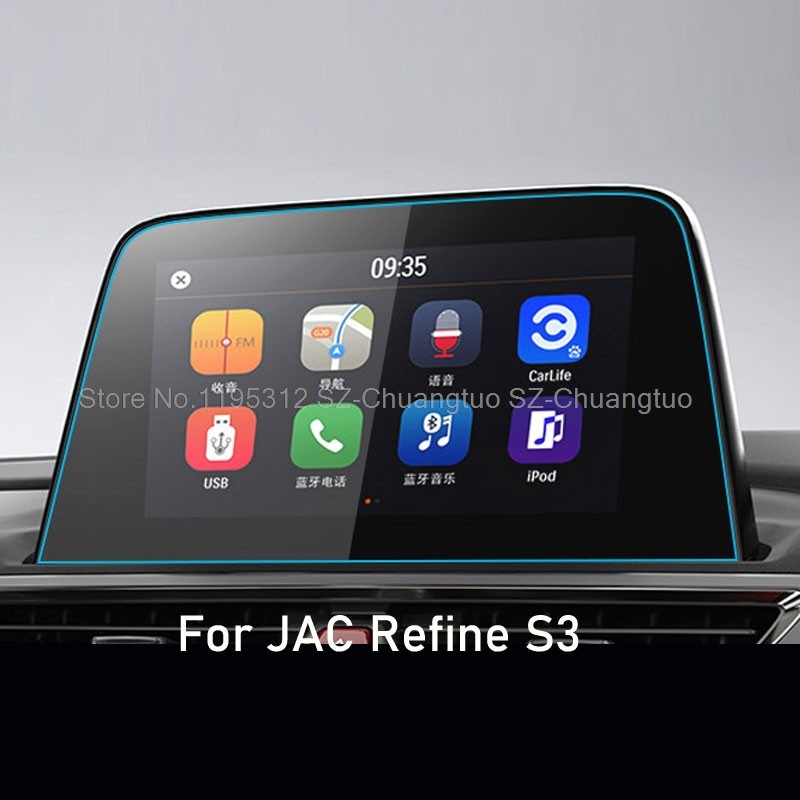 

Tempered Glass Film Protector For JAC Refine S3 2017-2020 Car Radio 8 inch GPS Auto Screen Sticker Car Accessories