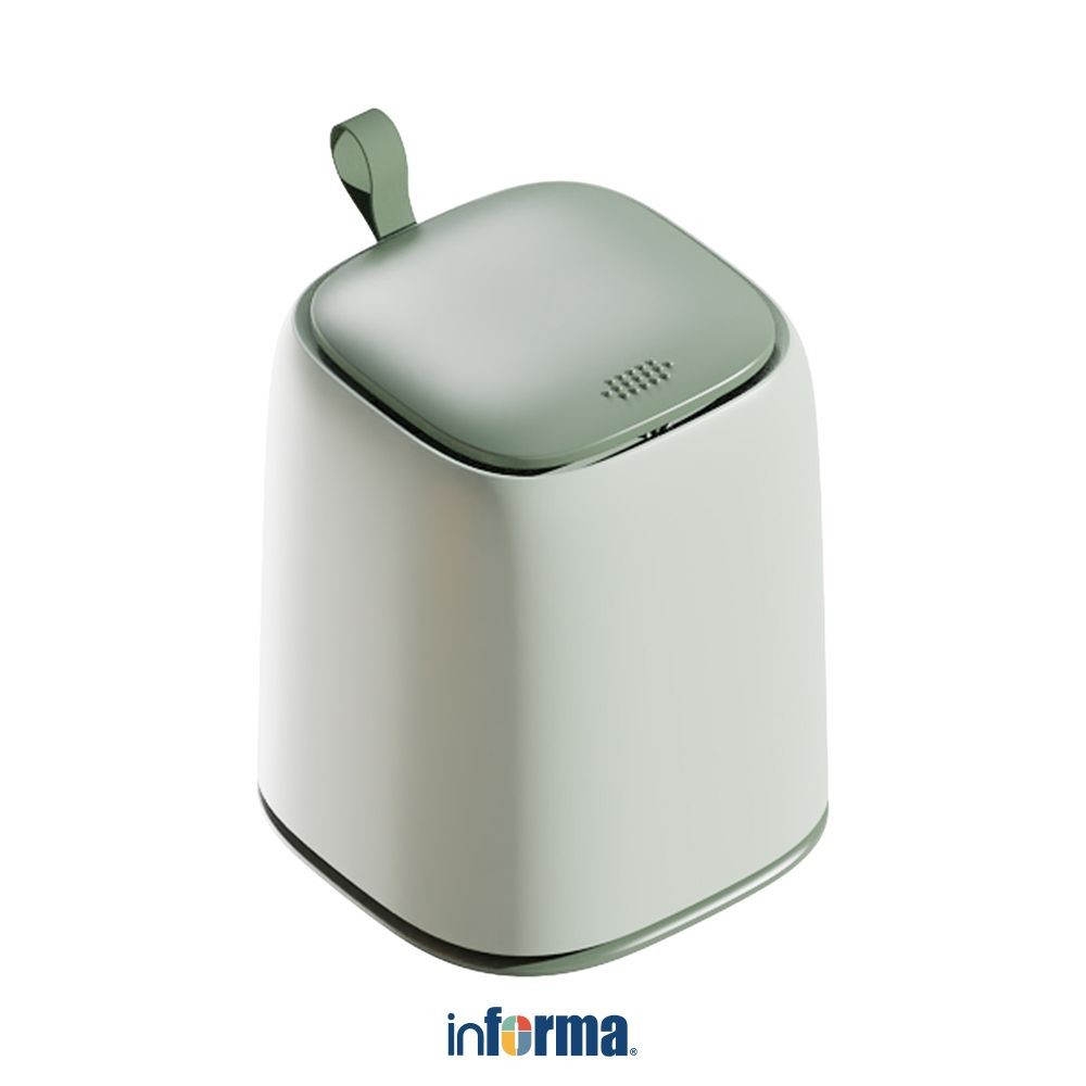 Informa 1.2 ltr Elle Tempat Sampah Meja - Hijau Tong Sampah Wadah Pembuangan Alat Kebersihan Trash B