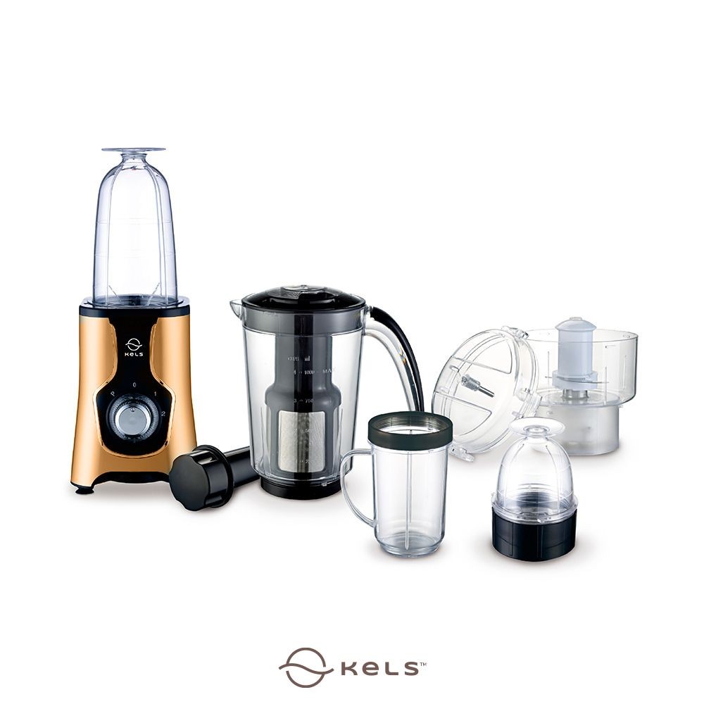 Kels Set 6 Pcs Nada Mini Blender - Gold Mesin Pembuat Jus Kecil Juice Maker Food Grade Penghalus Mak