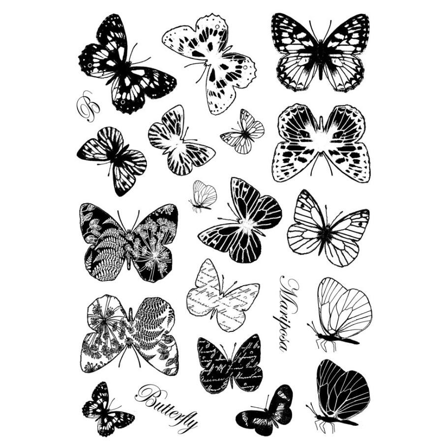 

Vintage butterfly Clear Stamp for Scrapbooking Transparent Silicone Rubber DIY Photo Album Decor