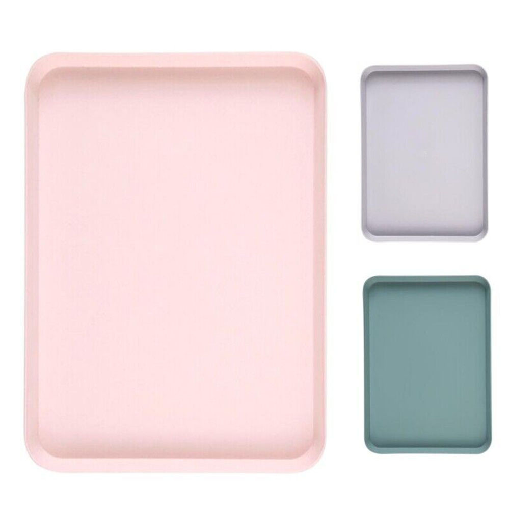 

Kitchen Dining Bar Teaware Tea Trays Rectangular Serving Anti Slip Scratch Resistant PP Plastic Food Serving Dinner Plate 1pc