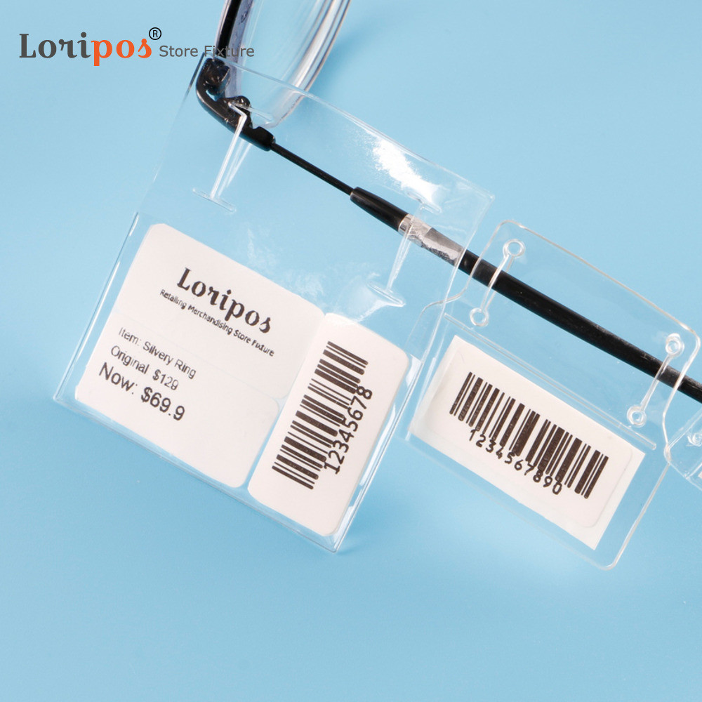 

20pcs Optical Frame Slip On Label Base Eyewear Eye Glasses Slide Over Price Tag Jewelry Soft Strip Labels Plastic Holder Mount