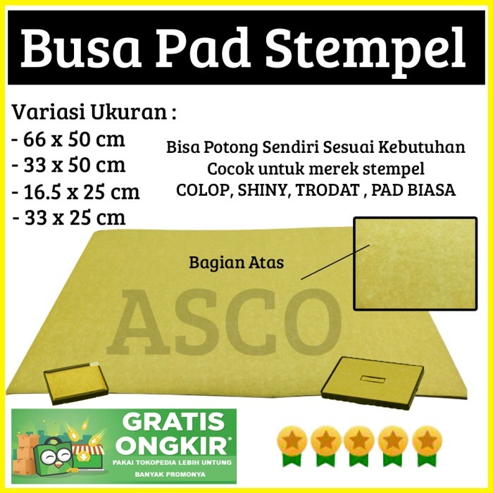 

Busa Untuk Pad Stempel, Foam Pad Colop, Trodat, Shiny Premium - 32 x 25 cm