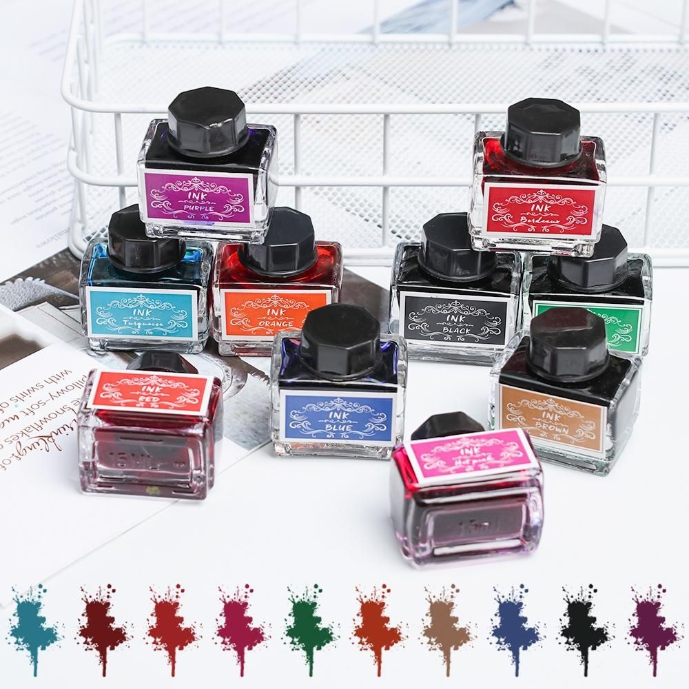 

Carbon-free Ink For Fountain Pen 15ml Non-carbon Ink Fountain Pens Stationery Pen Ink Bottle Printer Chemical Ink