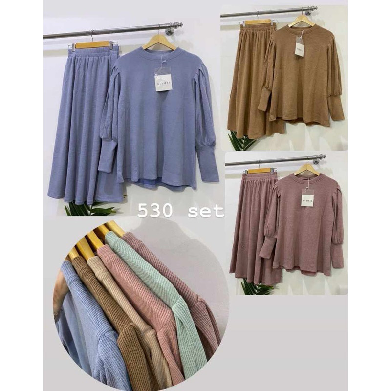 setelan rok Kuyifei 530//setrok Kuyifei import//pakaianwanitasby