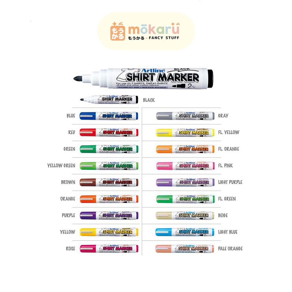 

Artline Shirt Marker Spidol Kain Kaos 2.0 / Fabric Marker