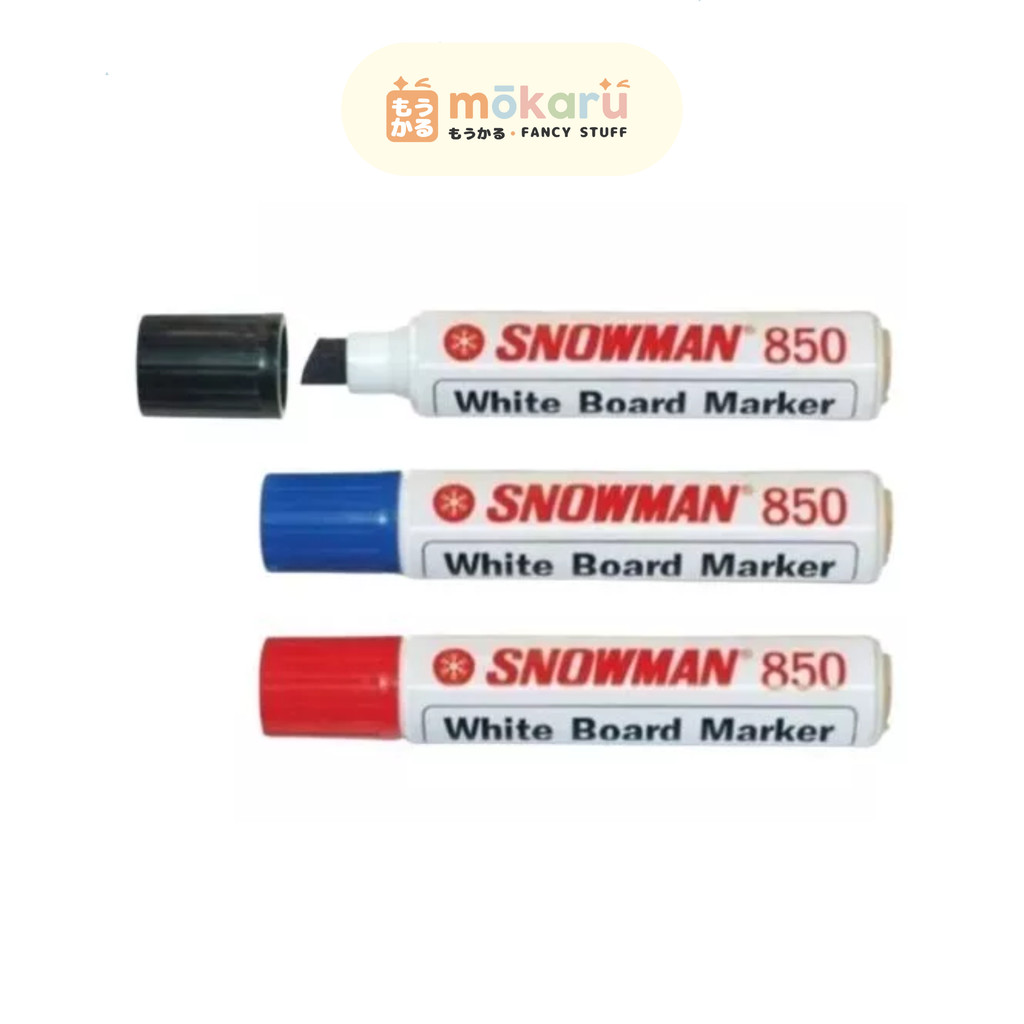 

Snowman Spidol White Board Marker Jumbo 850 Black