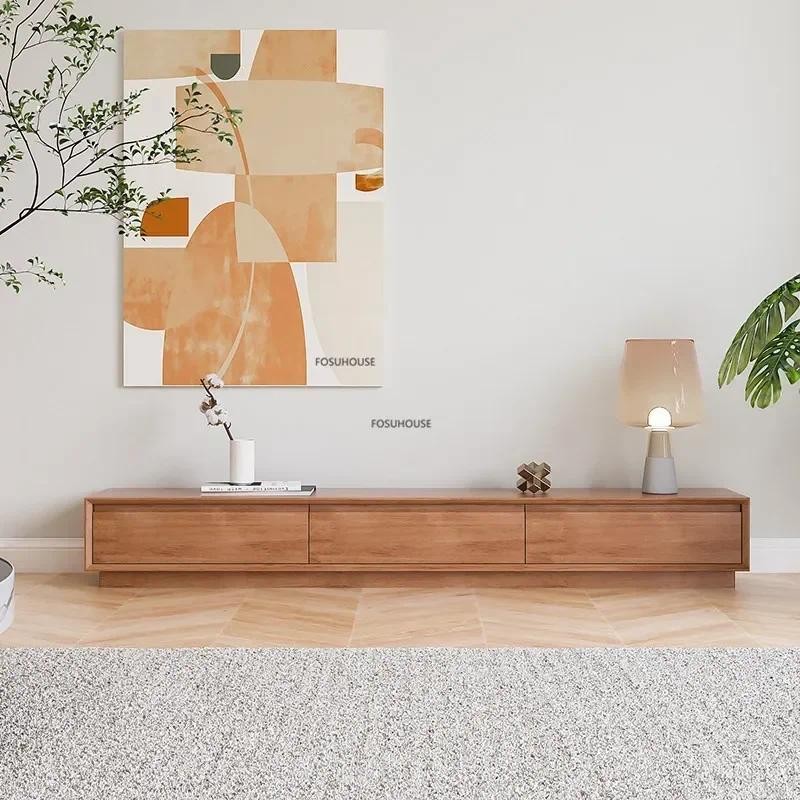 Modern Living Room Furniture Solid Wood TV Stands for Household Storage Tv Cabinet Small Apartment F