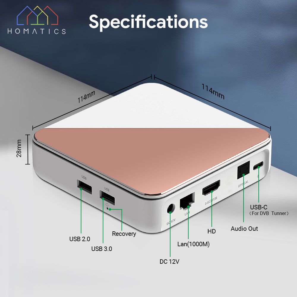 Netflix Google Certified HOMATICS Box R 4K Plus TV Box Amlogic S905X4 AndroidTV 12 ATV DTS Audio Dol