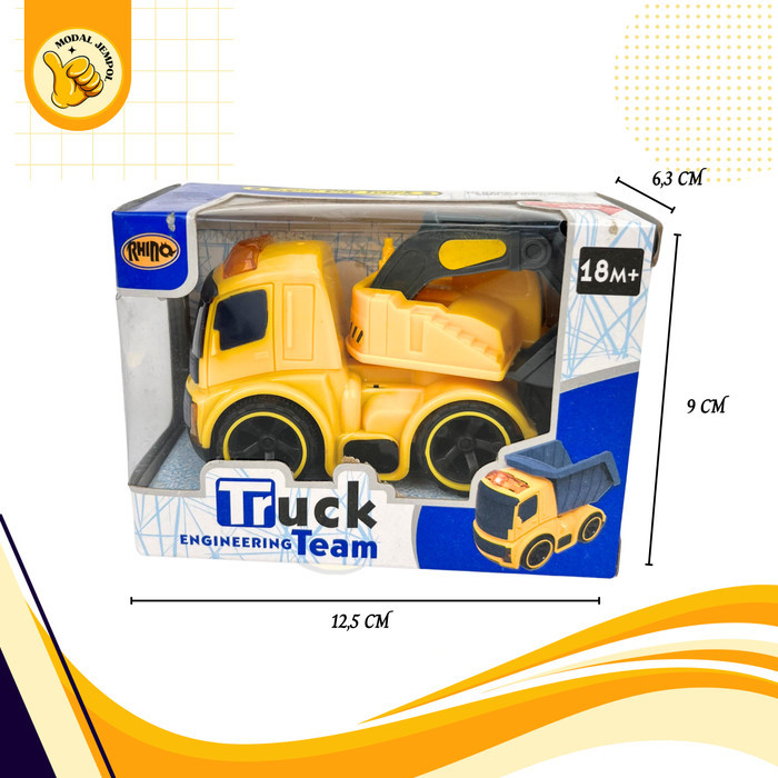 Mainan Plastik Truk Konstruksi Friction Car Toy